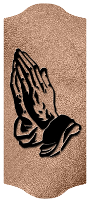 DARAY-C-516-BK-SH-BZ Black Praying Hands Shimmer Bronze